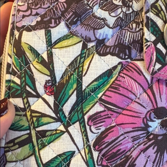 Vera Bradley Lavender Meadow Large Wallet Turnlock - Picture 7 of 12